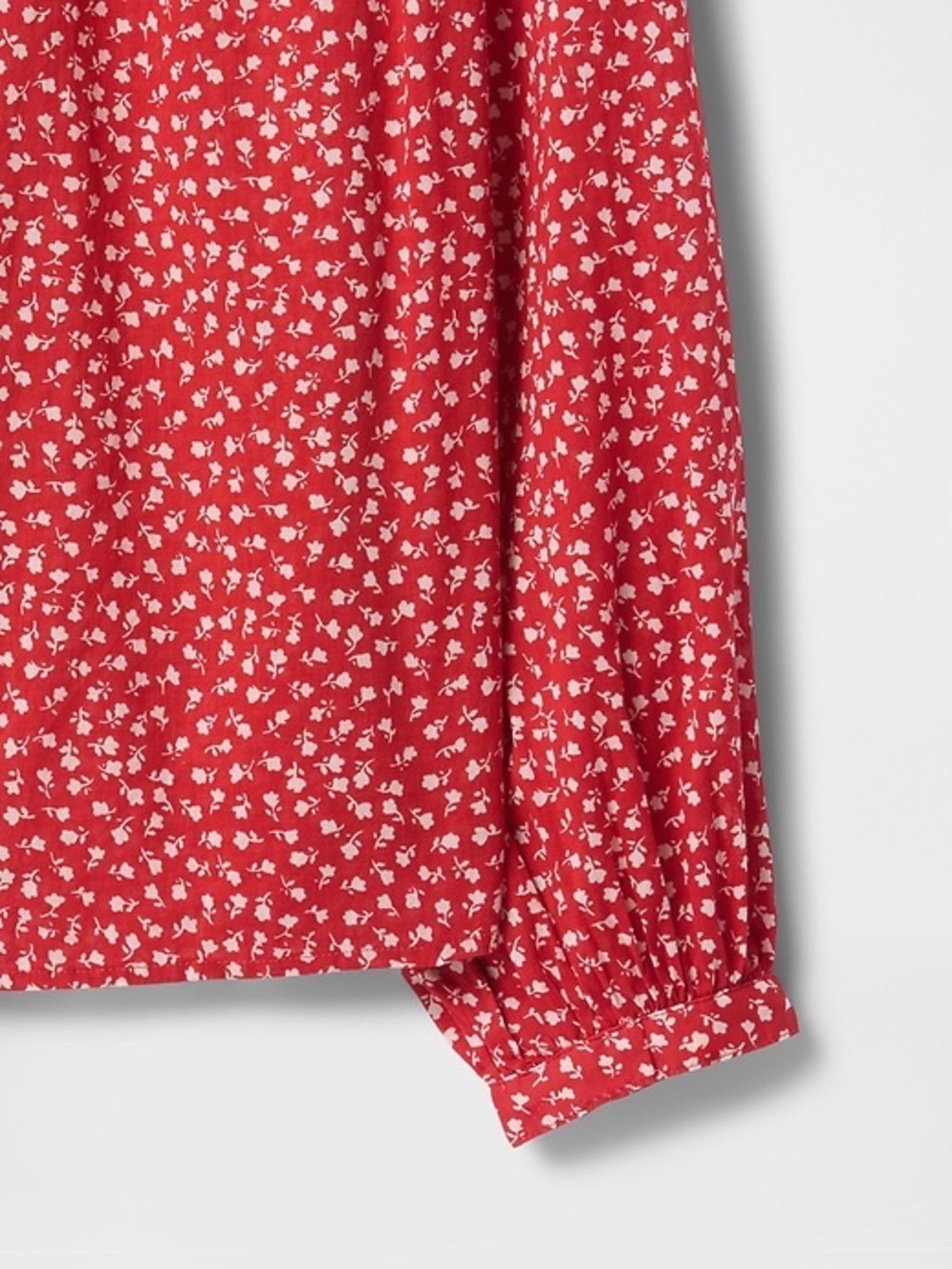 Gap Relaxed Button-Front Shirt, red floral print - Picture 5 of 9